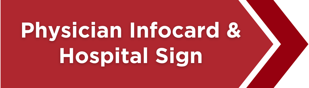 Preview of the VEDS Physician Infocard and Hospital Sign