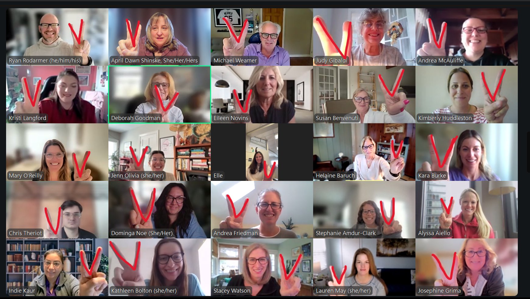 Marfan Foundation Staff supporting The V Matters campaign